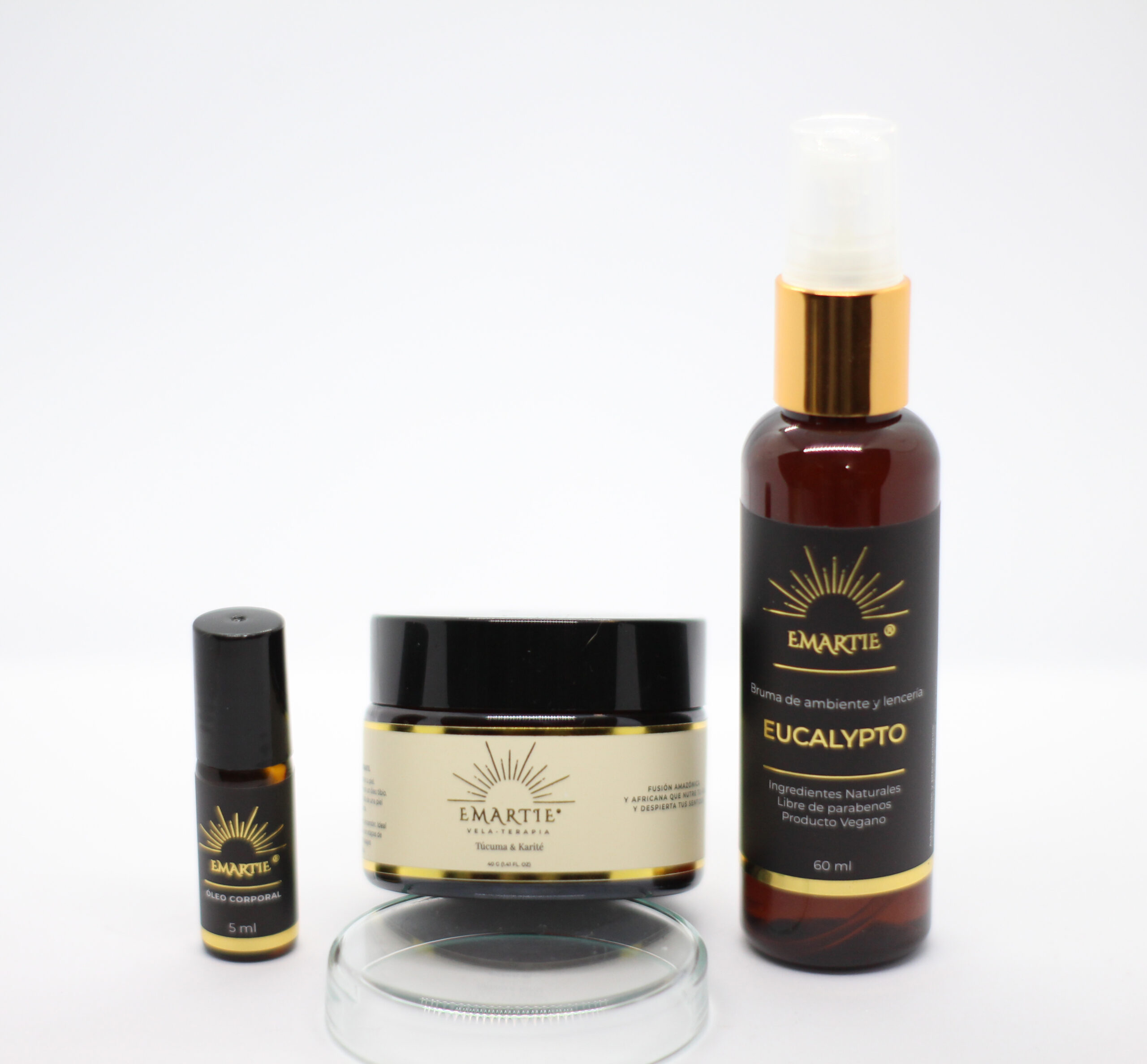 kit Amazónico Emartie Oleo Relajante + Vela Corporal + Bruma